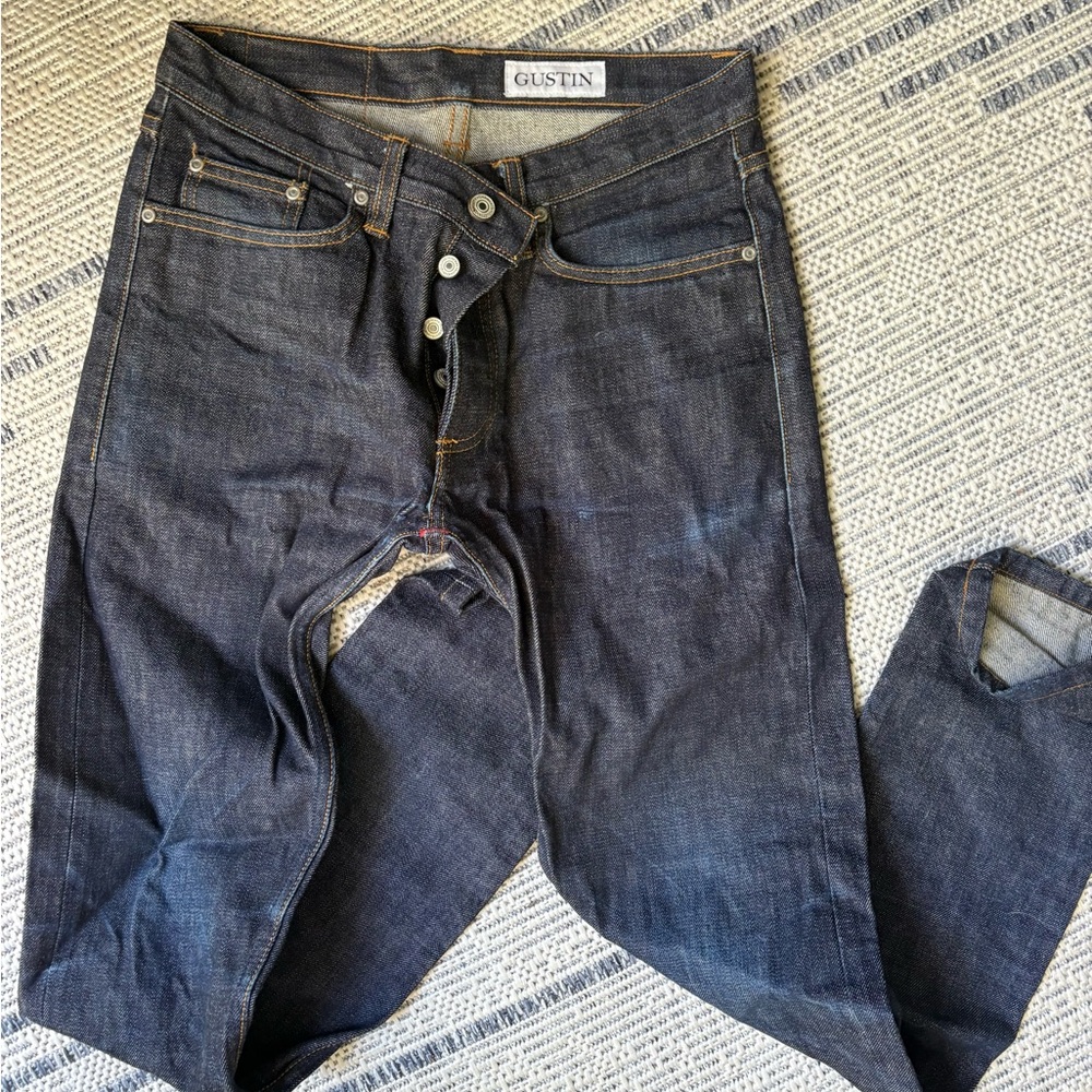 Gustin Men's Dark Blue Jeans